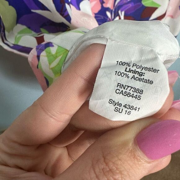 J Crew Spaghetti Strap Floral Dress Size 6 Multi Color with Pockets (K1) - Picture 7 of 9